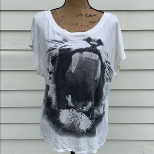 Express rhinestone top size large